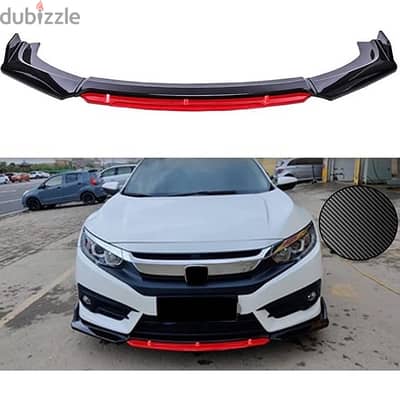 car body kit 3pcs universal fits all cars gloss back with side kit new