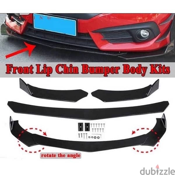 car body kit 3pcs universal fits all cars gloss back with side kit new 2