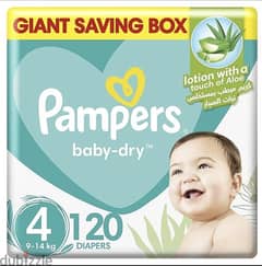 120 pampers size 4 ( 9-14 kg)
