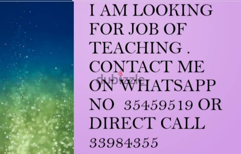 i m looking for job in any school or office 0