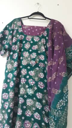 Lovely green and purple bandini dress.