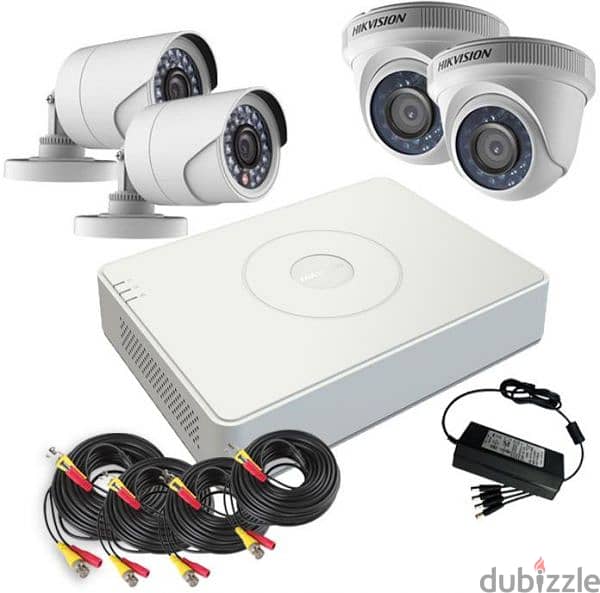 CCTV Camera Set Full HD (5MP) CCTV Cameras with 4CH Full HD DVR Combo 0