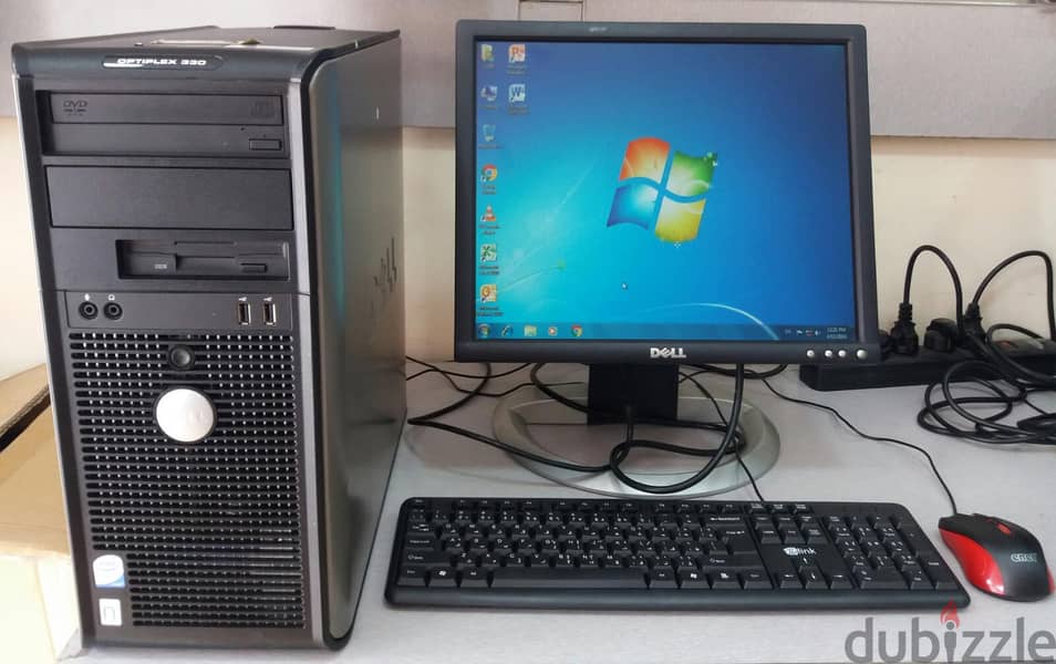 DELL Computer Set With DELL HD Monitor 4GB RAM + 400GB HDD (Rady For O 0