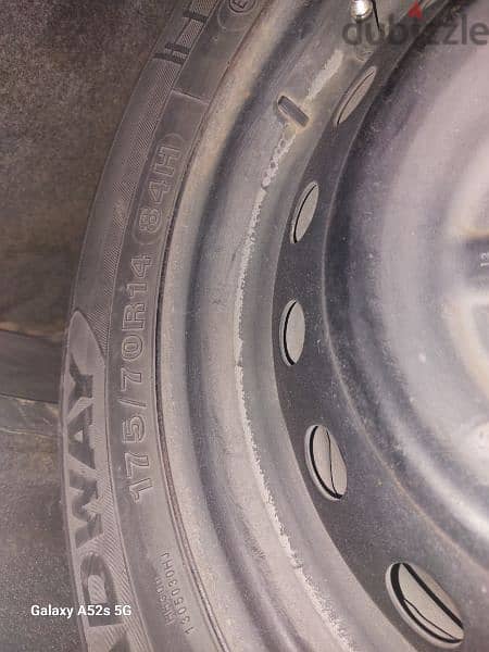 USED 4 TYRES WITH RIMS 14  (TOTAL 30 BHD) 1