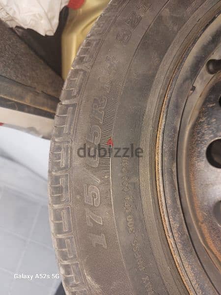 USED 4 TYRES WITH RIMS 14  (TOTAL 30 BHD) 2