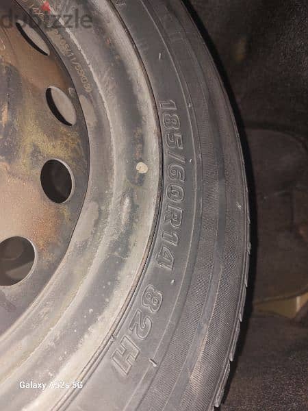 USED 4 TYRES WITH RIMS 14  (TOTAL 30 BHD) 4
