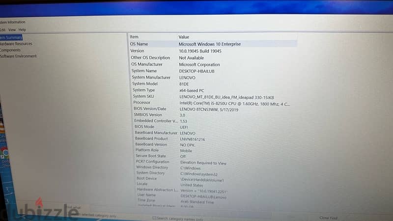 Lenovo laptop i5 8gb Ram,  1gb Graphics card,  512 SSD HD 2