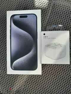 sealed IPhone 15 Pro 256GB Blue with Apple Adoptor 0