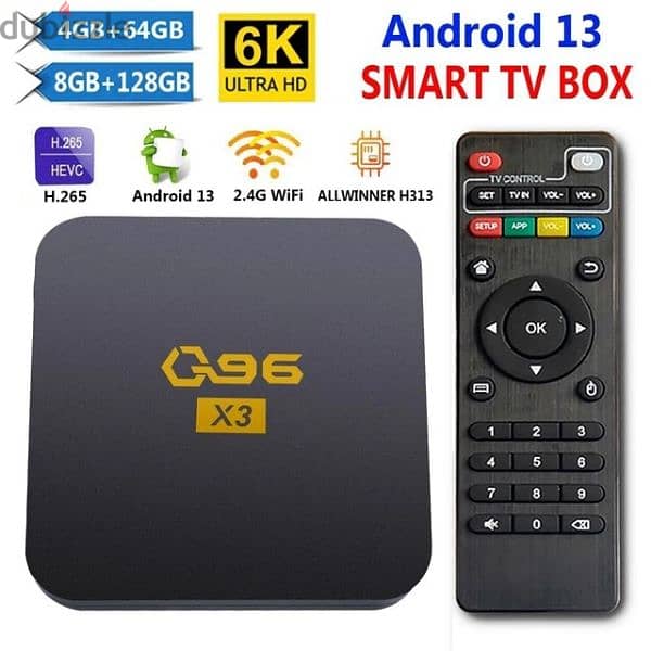 4K Android smart TV box Reciever/Watch TV channels without Dish 1