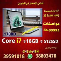 Microsoft surface laptop i7 16GB 512GB SSD 175bd