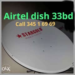 Airtel satellitedish dish with fixing and home delivery only 33bd 0