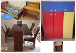 Home Centre Dining Table, Kids BedSet & Coffee Table. Fans, Stationery 0