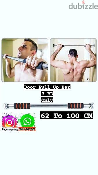 (36216143) Door Horizontal Bar Steel Adjustable Up, Pull Up Training