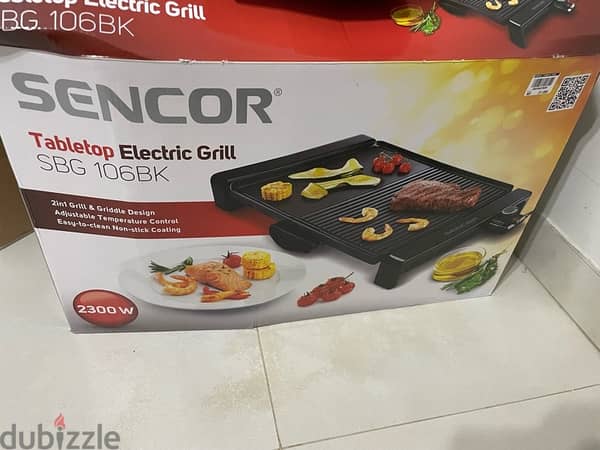 Tabletop Electric Grill, SBG 106BK