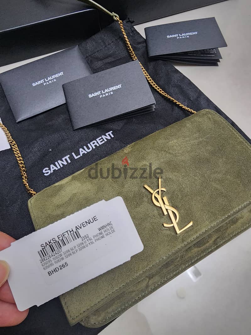 Saint Laurent YSL Monogram Phone Holder Shoulder Bag in 2023