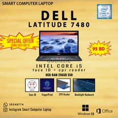 DELL Core I5 6th Generation Laptop (Face ID & CPR Reader) 14" FHD LED 0
