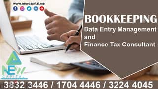 Bookkeeping Data Entry Management and Finance Tax Consultant