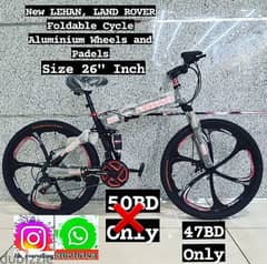 (36216143) Brand New LAND ROVER FOLDABLE cycle size 26 - 47BD Only