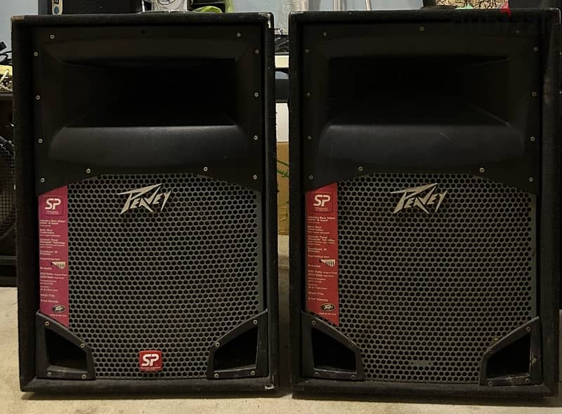 2pcs Peavey Black Widow Speaker + Peavey Power  Amplifier 0