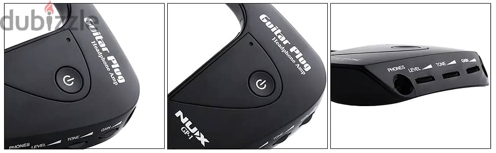 NUX GP-1 Guitar Plug Headphone Amp with Classic British Distortion Eff 3