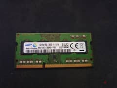 Laptop Ram Samsung 4GB PC3-12800 DDR3-1600MHz non-ECC Unbuffered 0