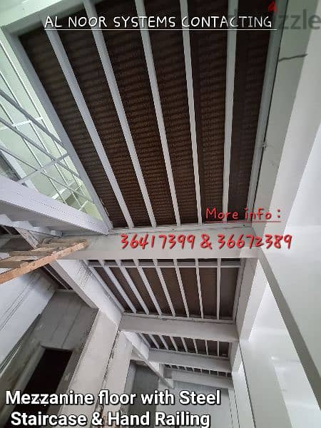 Mezzanine floor with steel Staircase and handrails 1