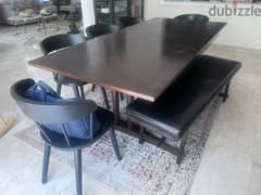 Dining table with 6 chairs for sale