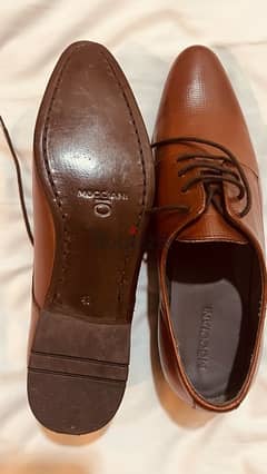 New Tan Color leather Shoes - 43 Size never used