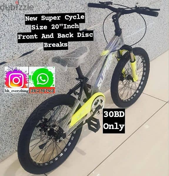 (36216143) New Cycle For Kid's Size 20"Inch With Front and Back Disc 1