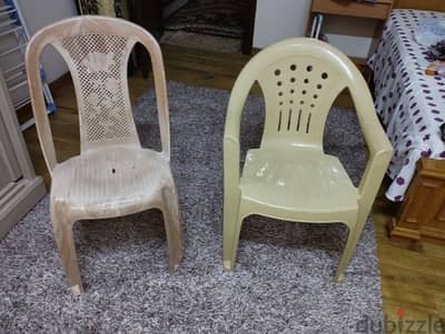 2 plastic chairs