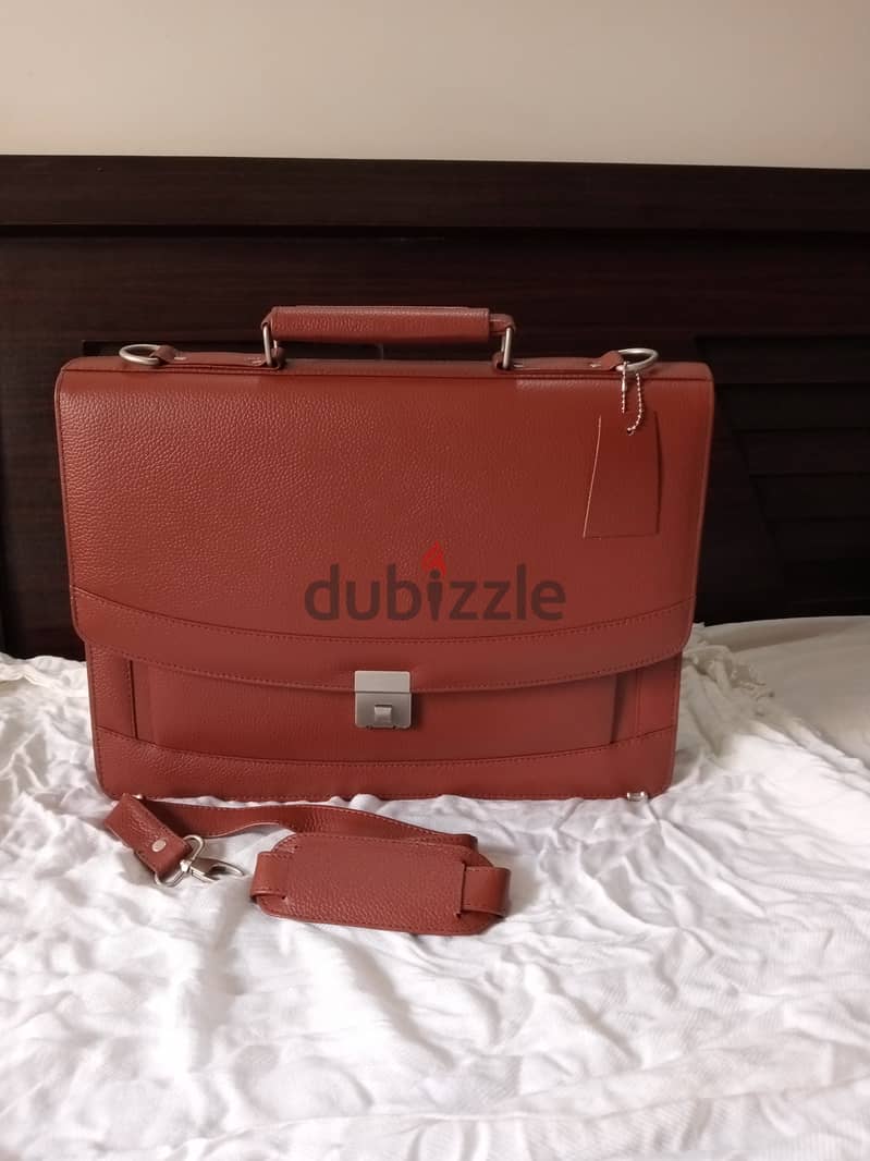 Genuine Pakistani leather laptop and file bag 2