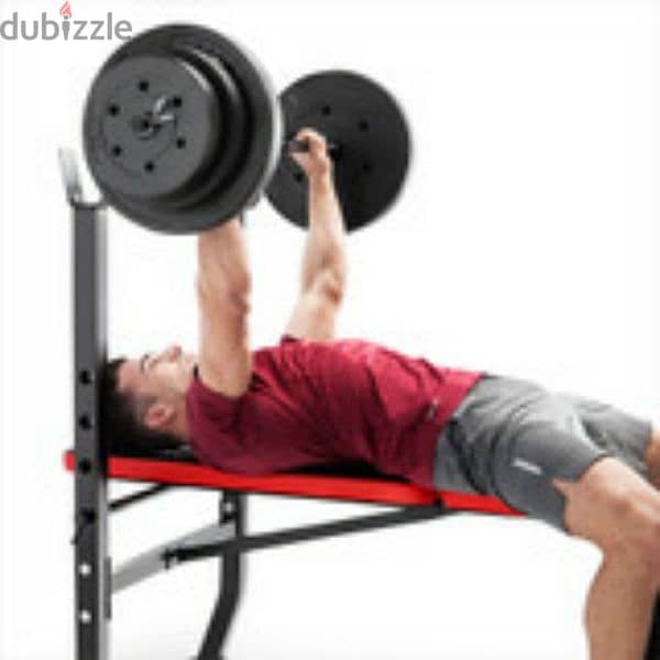 MARCY bench with 100lb weights set 1