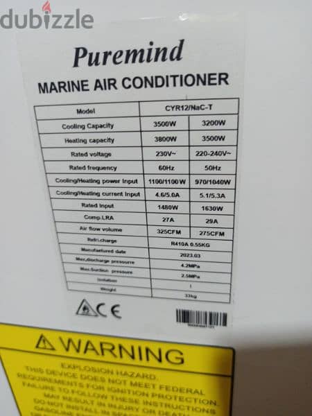 1 Ton Marine AC / Air Conditioner with Water Pump 8