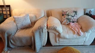 2 x single seater american sofa