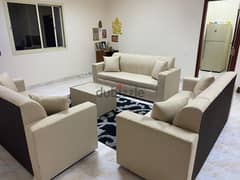 New fabricated 5 mtr L shape sofa with coffee table 85 BHD. 39591722