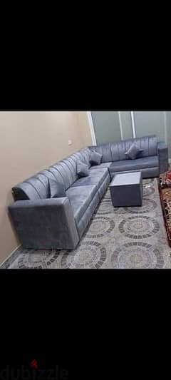 Sofa L shape new fabricated with coffee table 85 BHD. 39591722 0