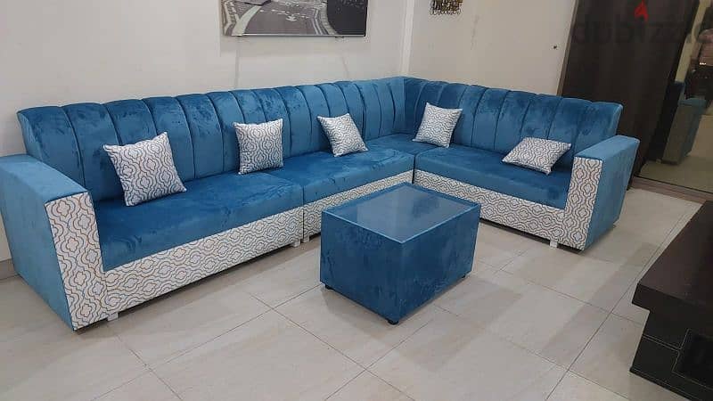 New fabricated 5 mtr L shape sofa with coffee table 85 BHD. 39591722 4