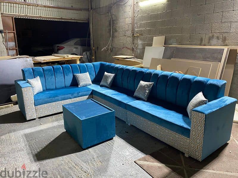 New fabricated 5 mtr L shape sofa with coffee table 85 BHD. 39591722 7