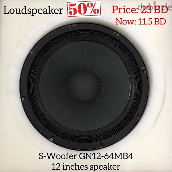 New Loudspeaker S-Woofer GN12-64MB4 12 inches speaker. 0