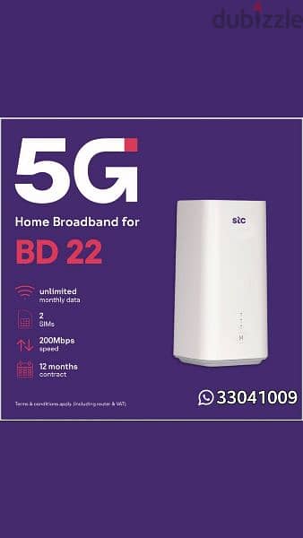 STC Data Sim + Free 5G Mifi or Router 10