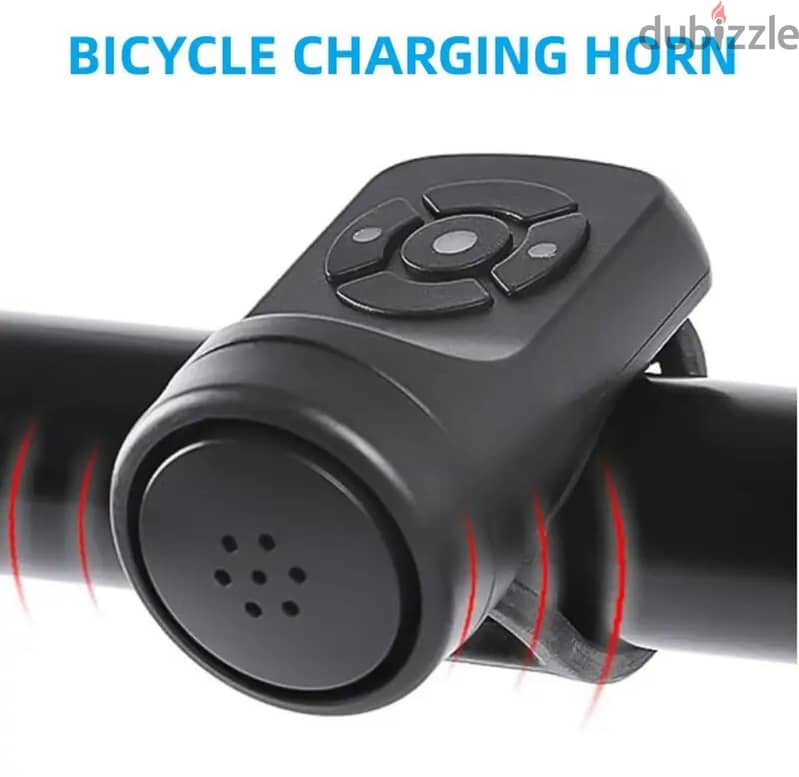 Bicycle horn rechargeable new has anti theft mode and multiple horn 0