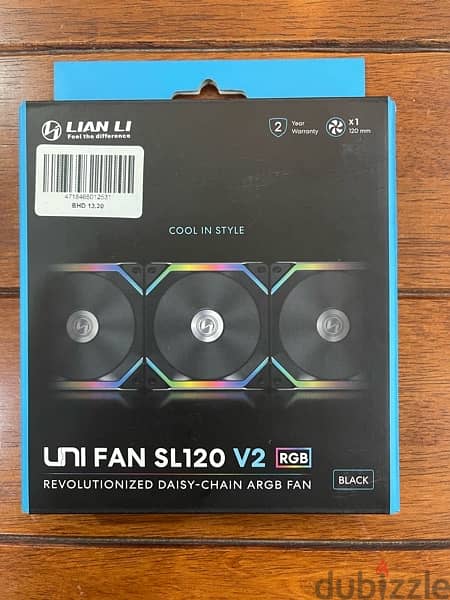 —NEW SEALED— 5x Lian Li UNI Fan SL120 V2 RGB Black Single Pack 1