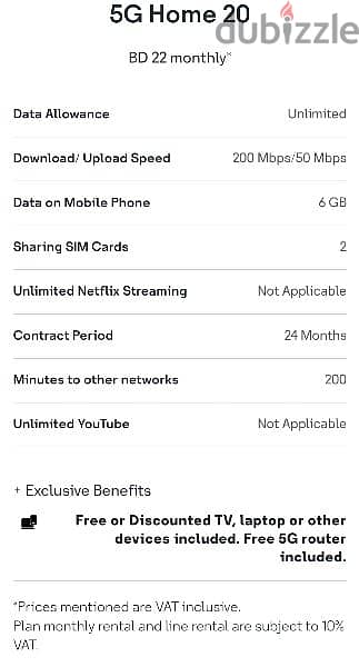 STC, 5G Data Sim, Home broadband, Fiber, Calling sim 10