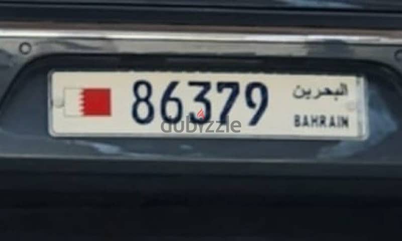 VIP Five 5 Digit Number plate 86379 for sale bahrain 0