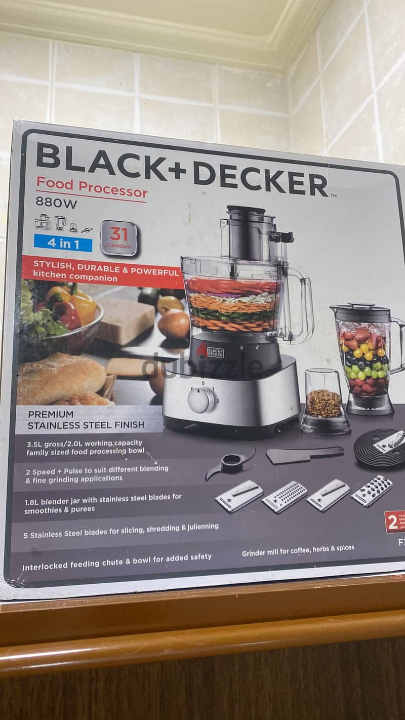 BLACK+DECKER Food Processor With 31 Functions - 880W in