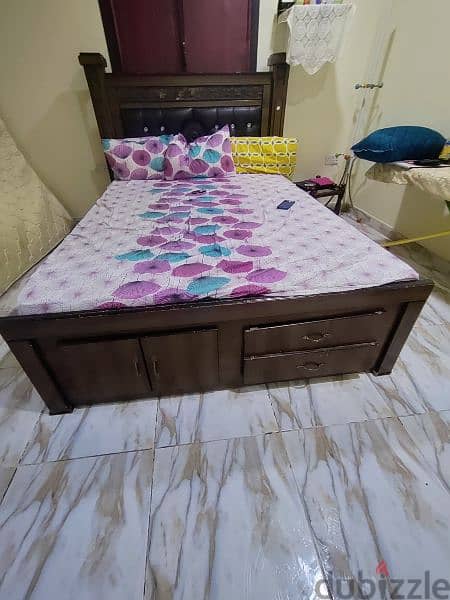 "queen size bed and mattress with storage space. . . 2