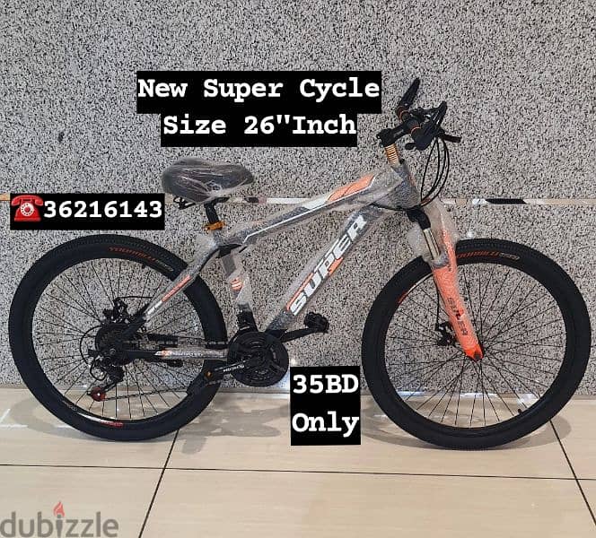 (36216143) New Super Cycle Size: 26"Inch 
Steel Frame
Speed 21 (35BD) 0