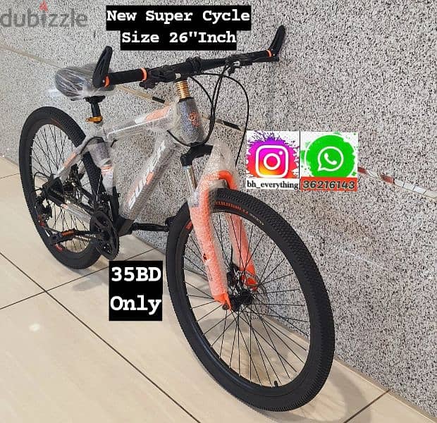 (36216143) New Super Cycle Size: 26"Inch 
Steel Frame
Speed 21 (35BD) 1