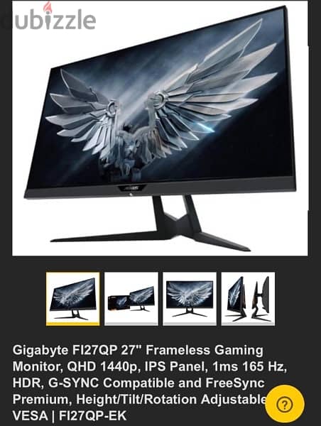 1440p 165hz 1ms ips monitor