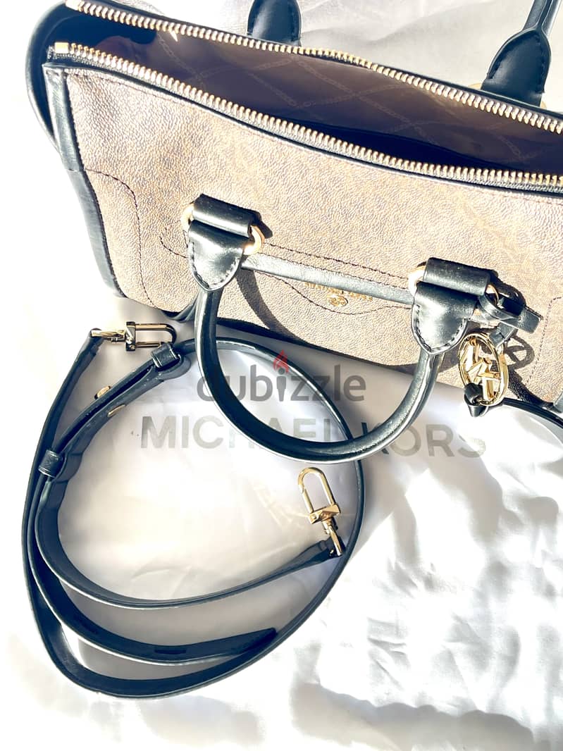 Michael Kors Carine small tri-color logo satchel 2